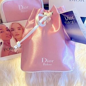 DIOR Vintage Parfums Satin Pink Pouch Collectible Treasure NWT
